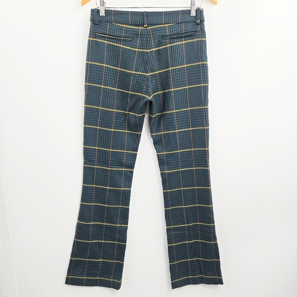 Anine Bing Cindy Flair Pants Green Plaid - Picture 10 of 16